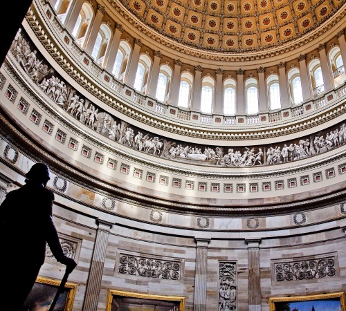 US Capitol Dome Rotunda Statues DC